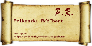 Prikaszky Róbert névjegykártya